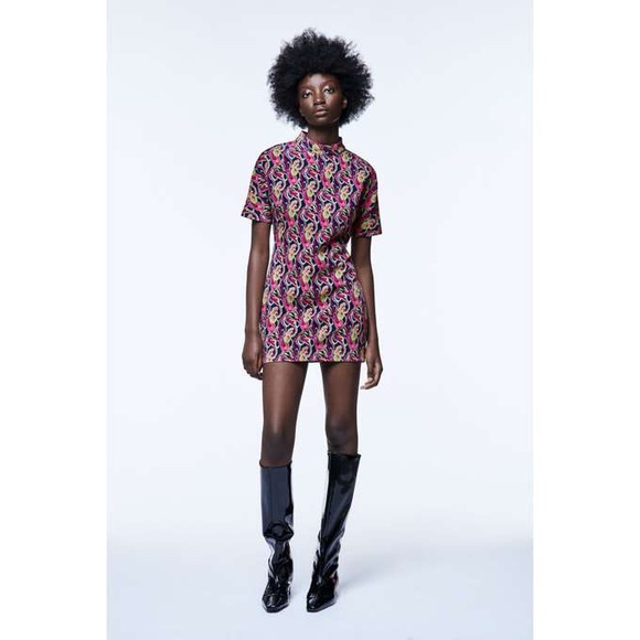 ZARA Retro Print 8944/655 Mini Dress - Picture 7 of 10